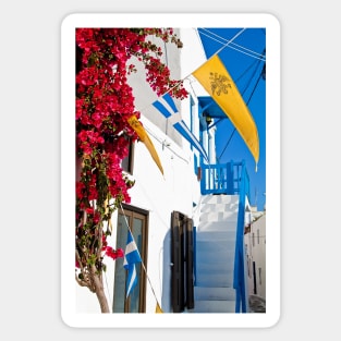 Greece. Streets of Mykonos. Sticker